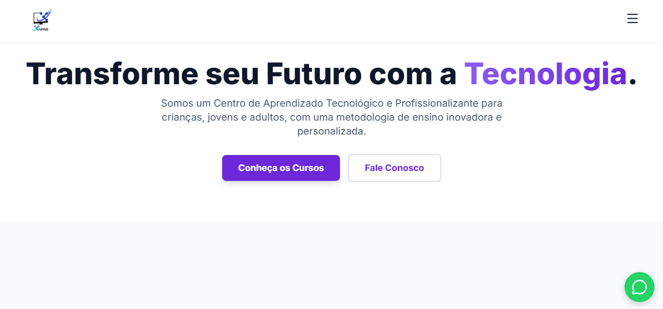 Kursus Tecnologia - Capa do Site